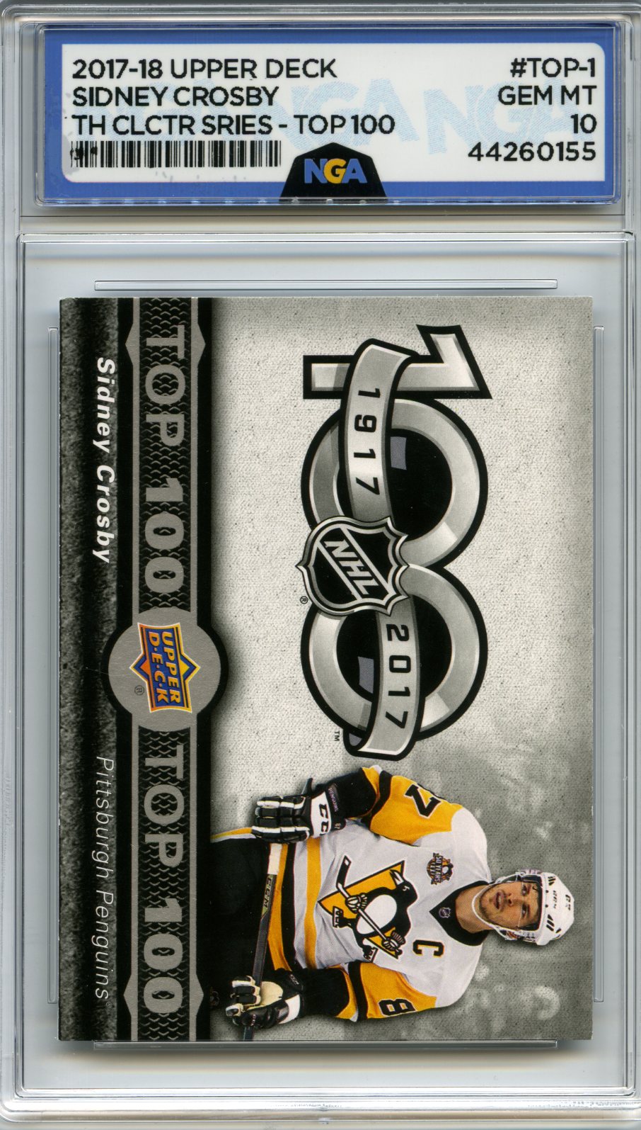 2017-18 Upper Deck Tim Hortons #TOP-1 Sidney Crosby Top 100 Other 10