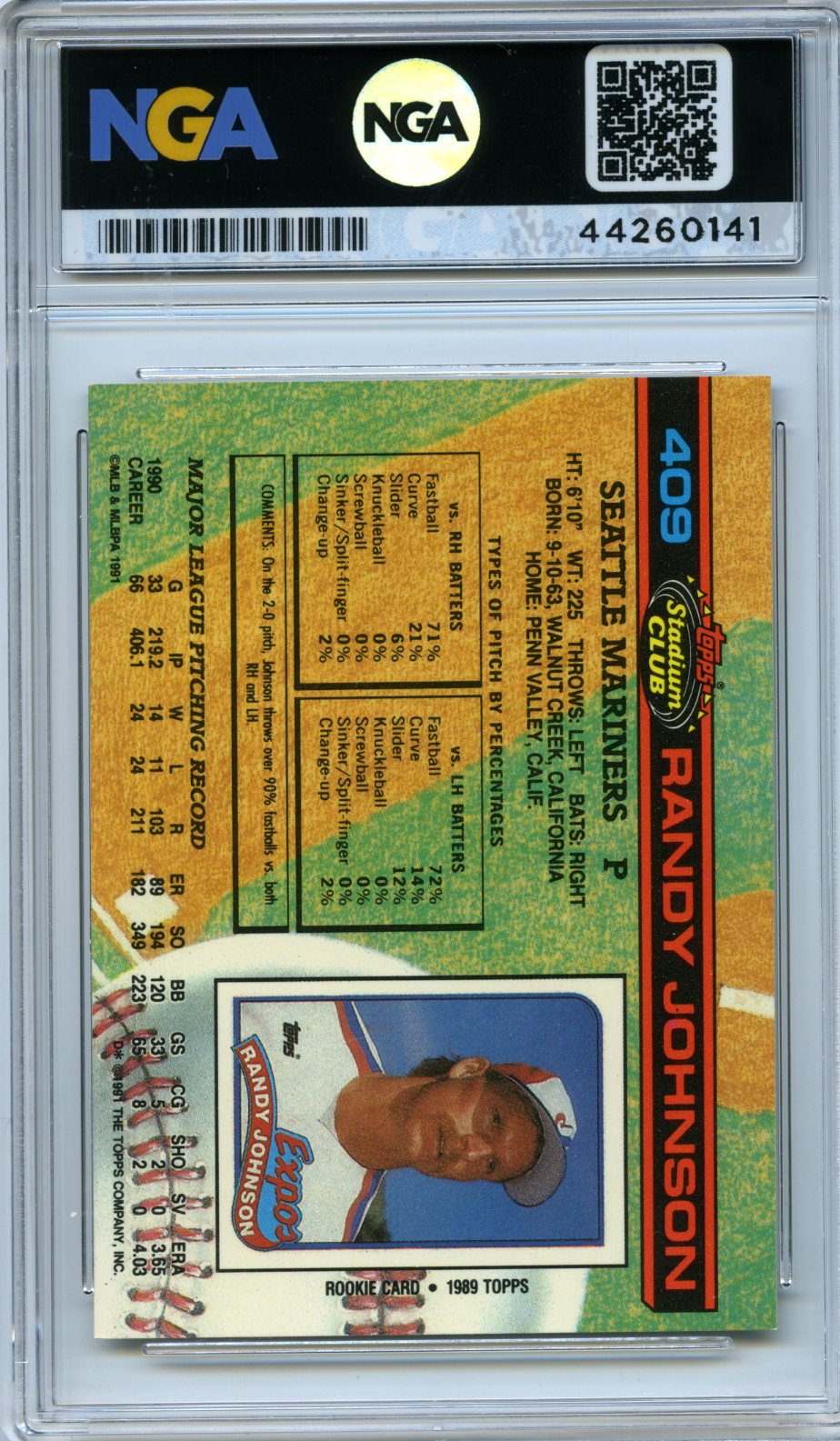 1991 Stadium Club #409 Randy Johnson Other 10