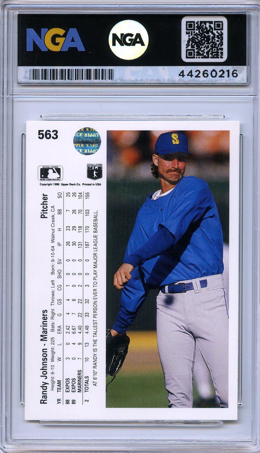 1990 Upper Deck #563 Randy Johnson Other 9