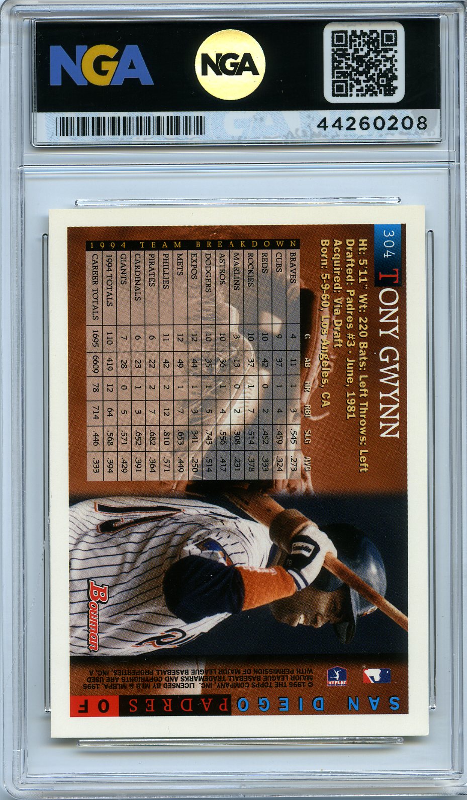 1995 Bowman #304 Tony Gwynn Other 10