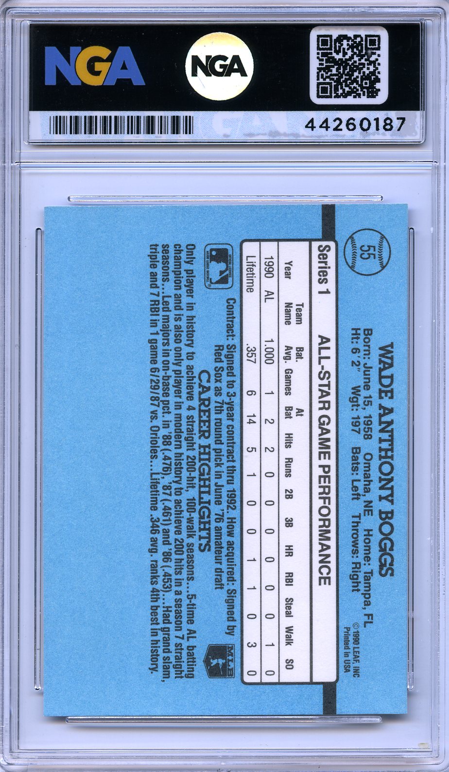 1991 Donruss #55 Wade Boggs Other 9