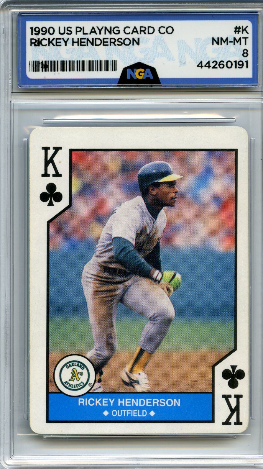 1990 U.S. Playing Card All-Stars Playing Cards #K♣ Rickey Henderson Other 8