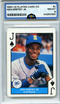1990 All-Stars Playing Cards #J♠ Ken Griffey Jr. Silver-Edge Other 8