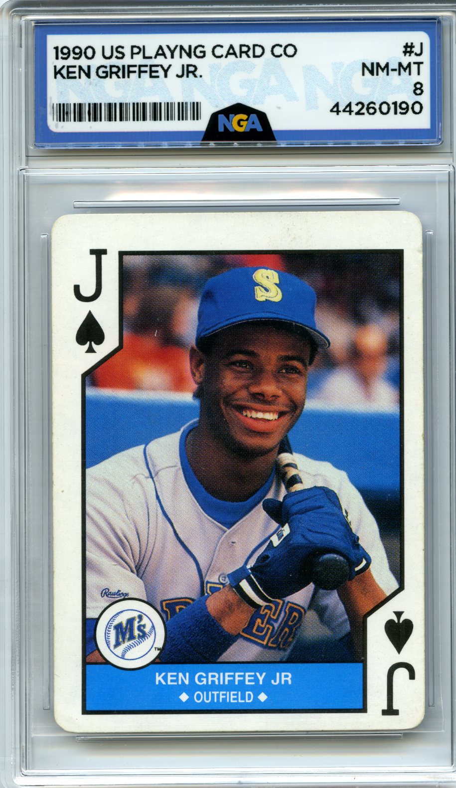1990 All-Stars Playing Cards #J♠ Ken Griffey Jr. Silver-Edge Other 8
