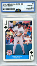 1990 All-Stars Playing Cards #J♣ Wade Boggs Silver-Edge