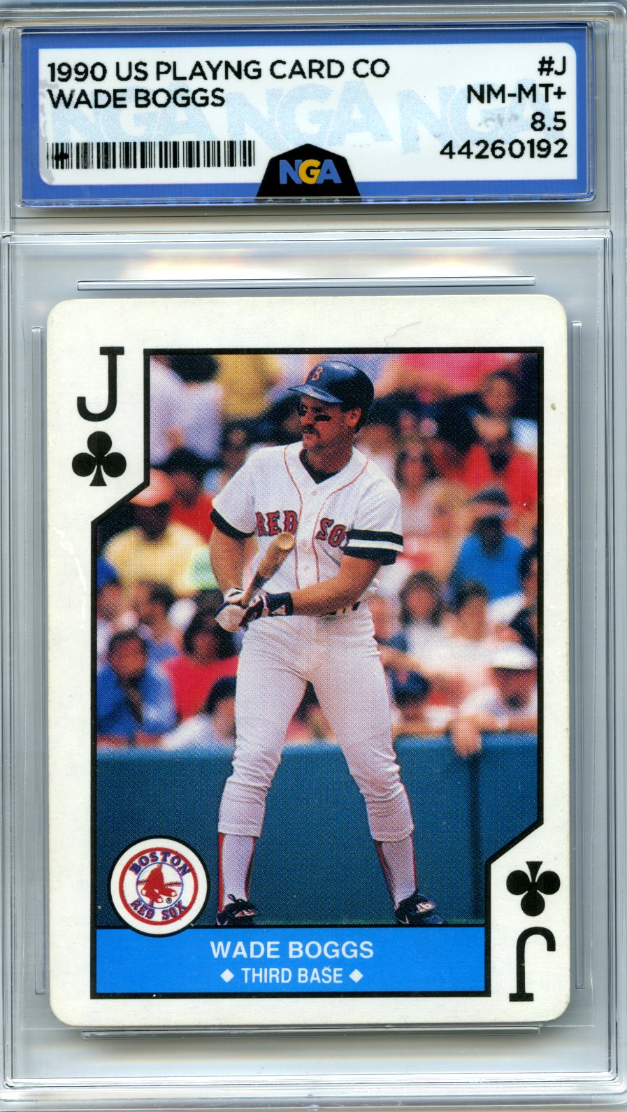 1990 All-Stars Playing Cards #J♣ Wade Boggs Silver-Edge