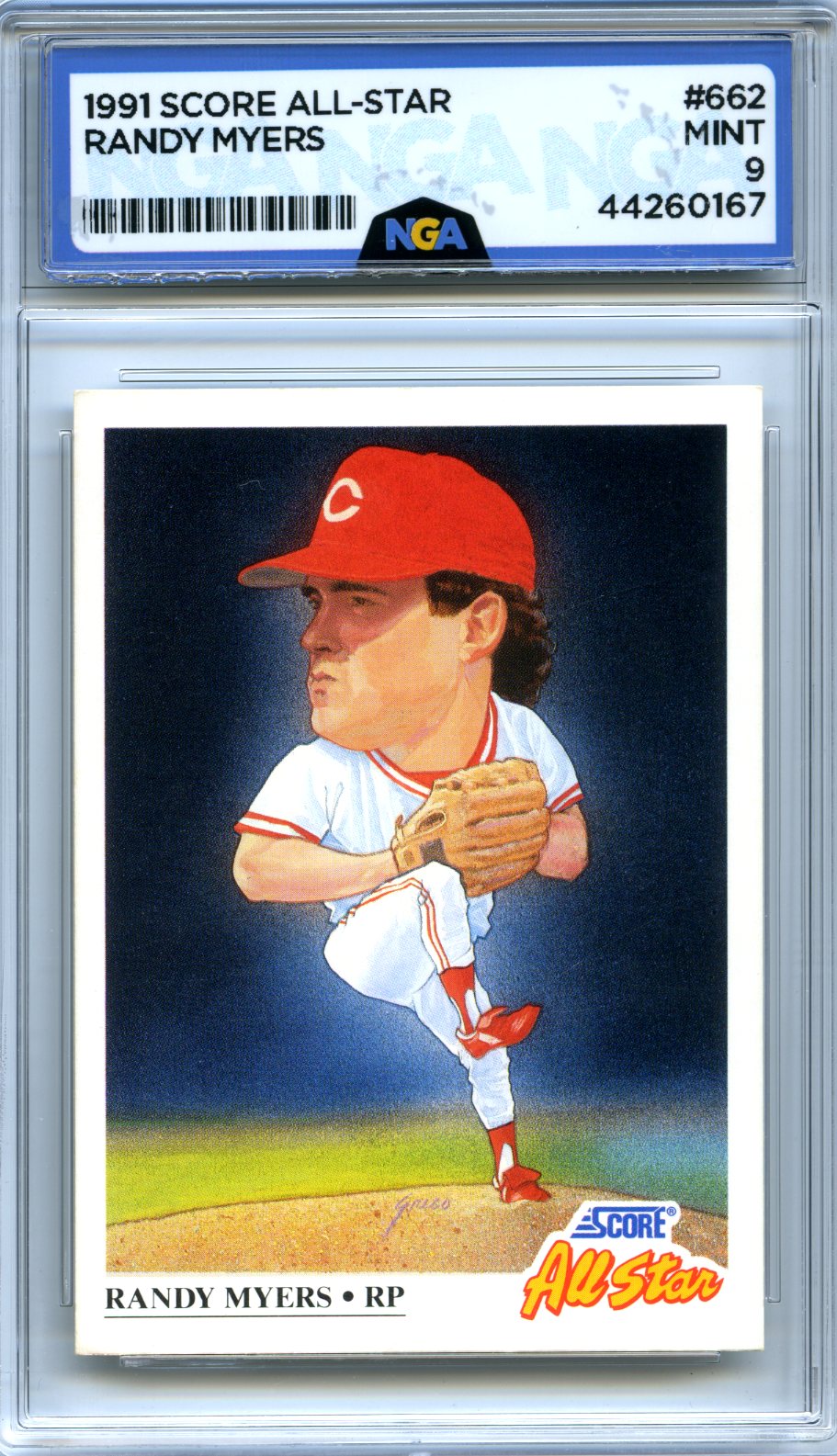 1991 Score #662 Randy Myers Other 9