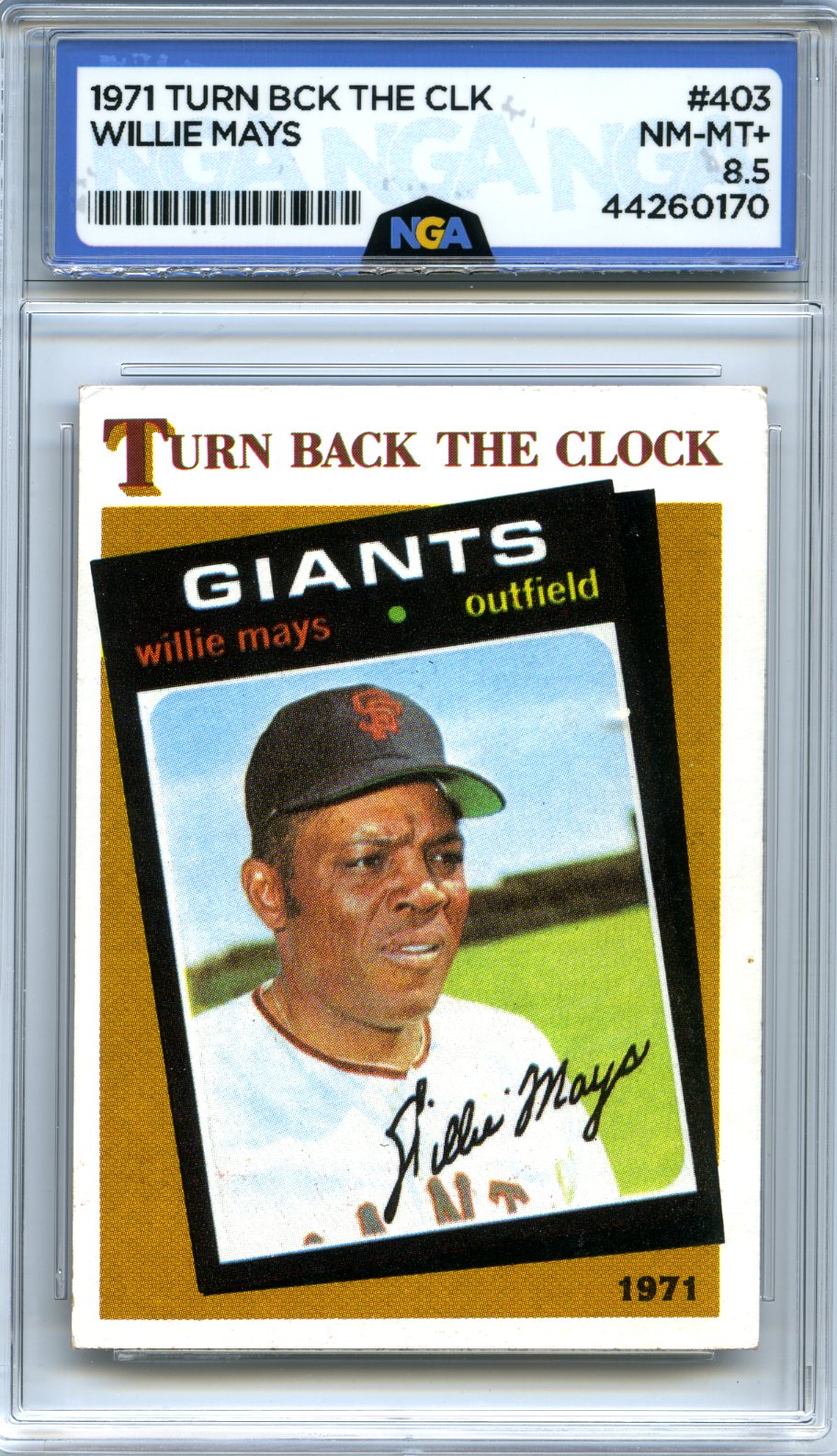 1986 Topps #403 Willie Mays Other 8.5