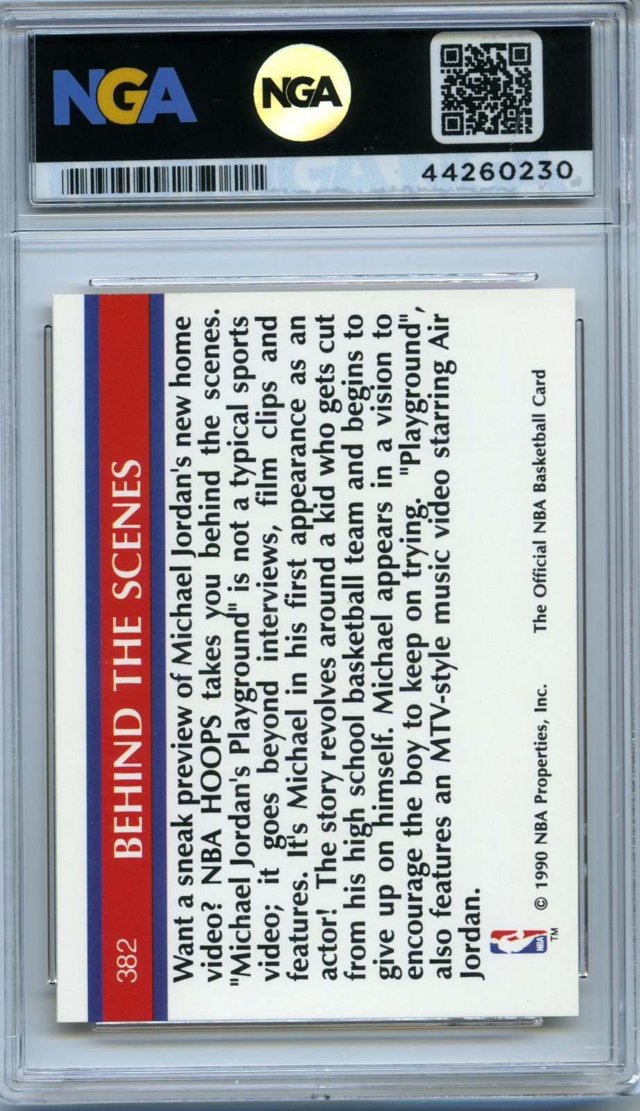 1990-91 Hoops #382 "Michael Jordan's Playground" NGA 10