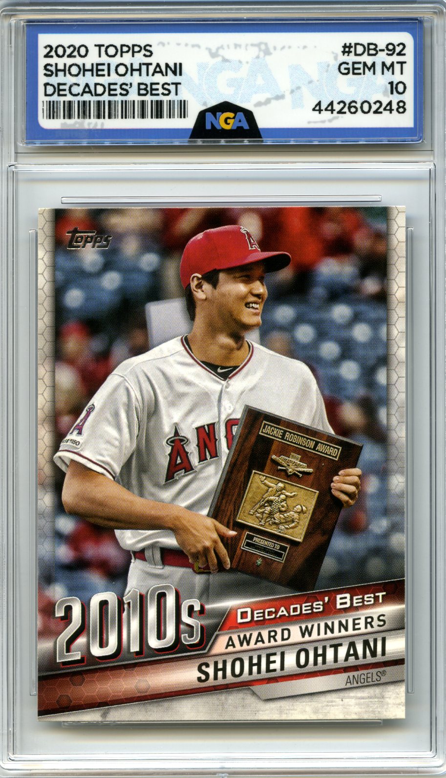 2020 Topps #DB-92 Shohei Ohtani Decades' Best (Series One)