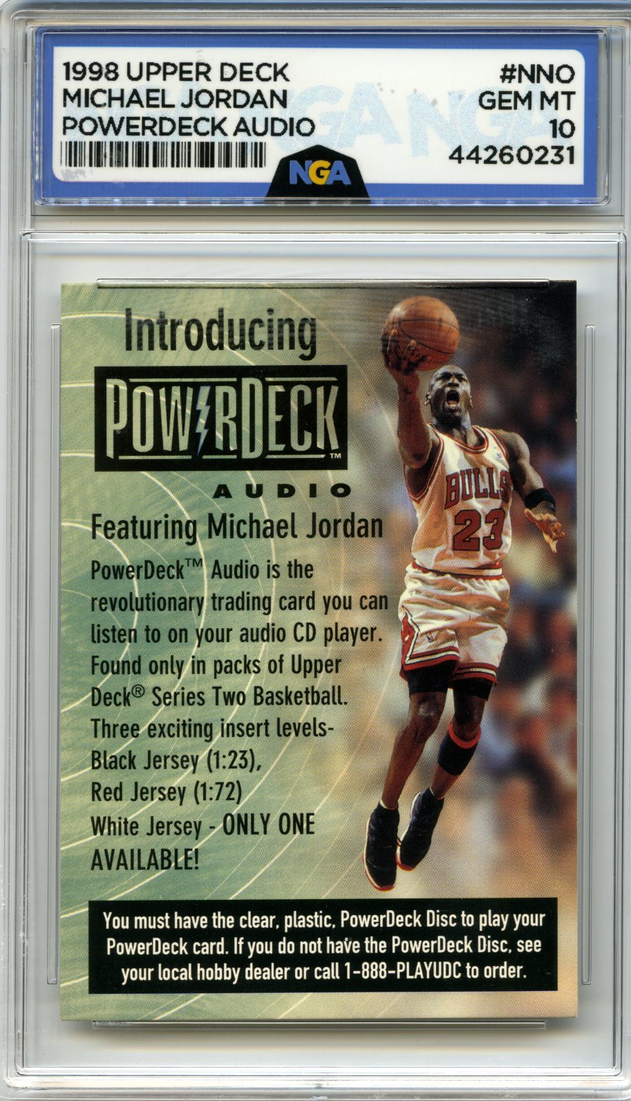1997-98 Upper Deck #NNO Michael Jordan PowerDeck Audio NGA 10