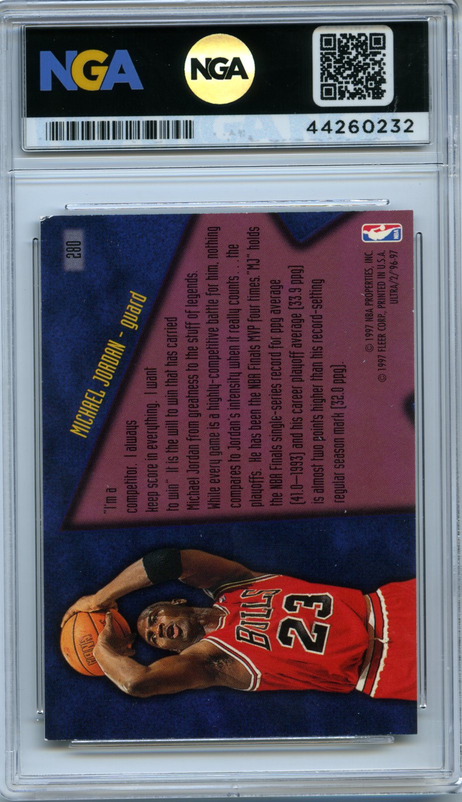 1996-97 Ultra #280 Michael Jordan NGA 8.5