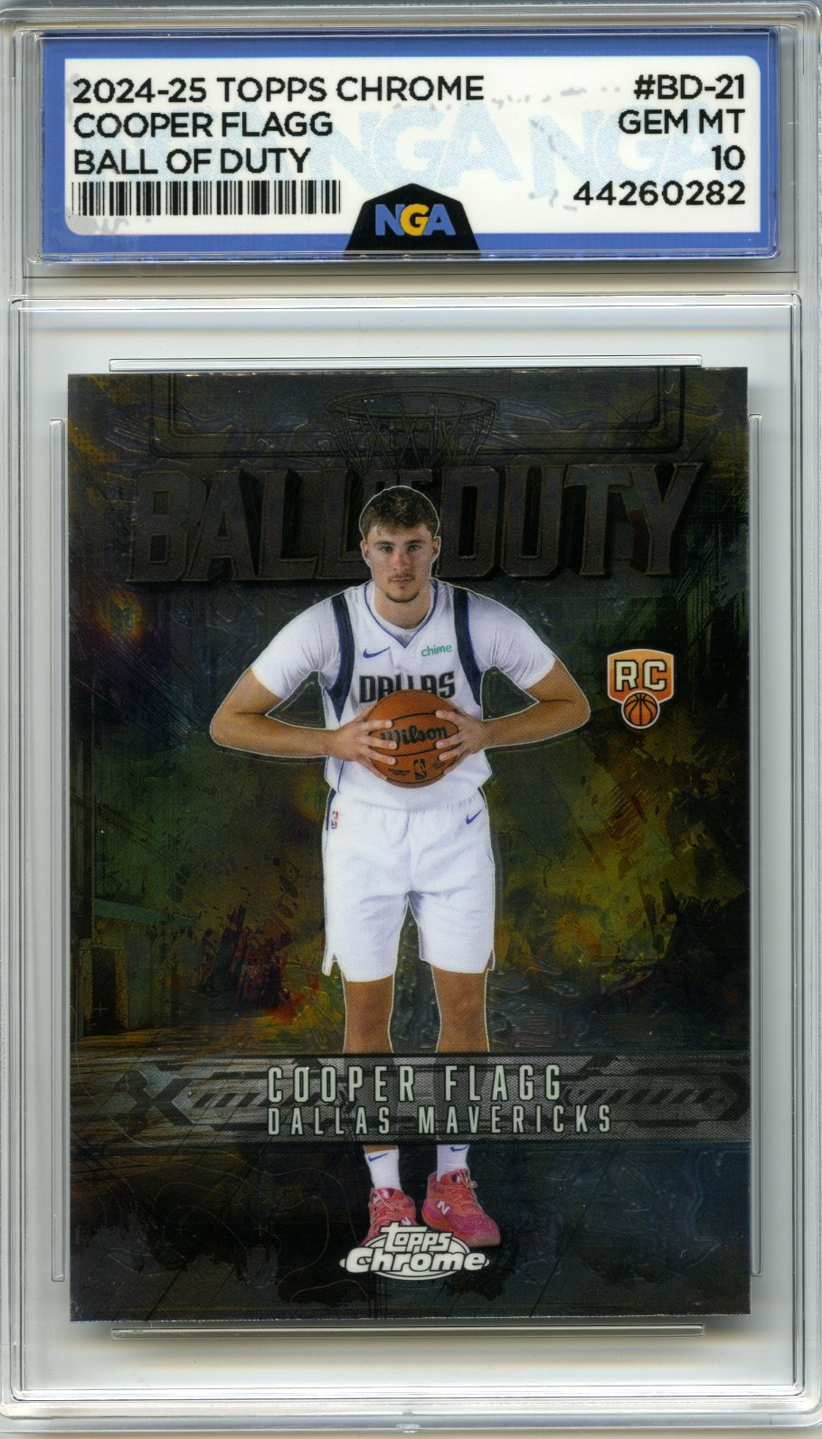 2025-26 Topps Chrome #BD-21 Cooper Flagg Ball of Duty NGA 10