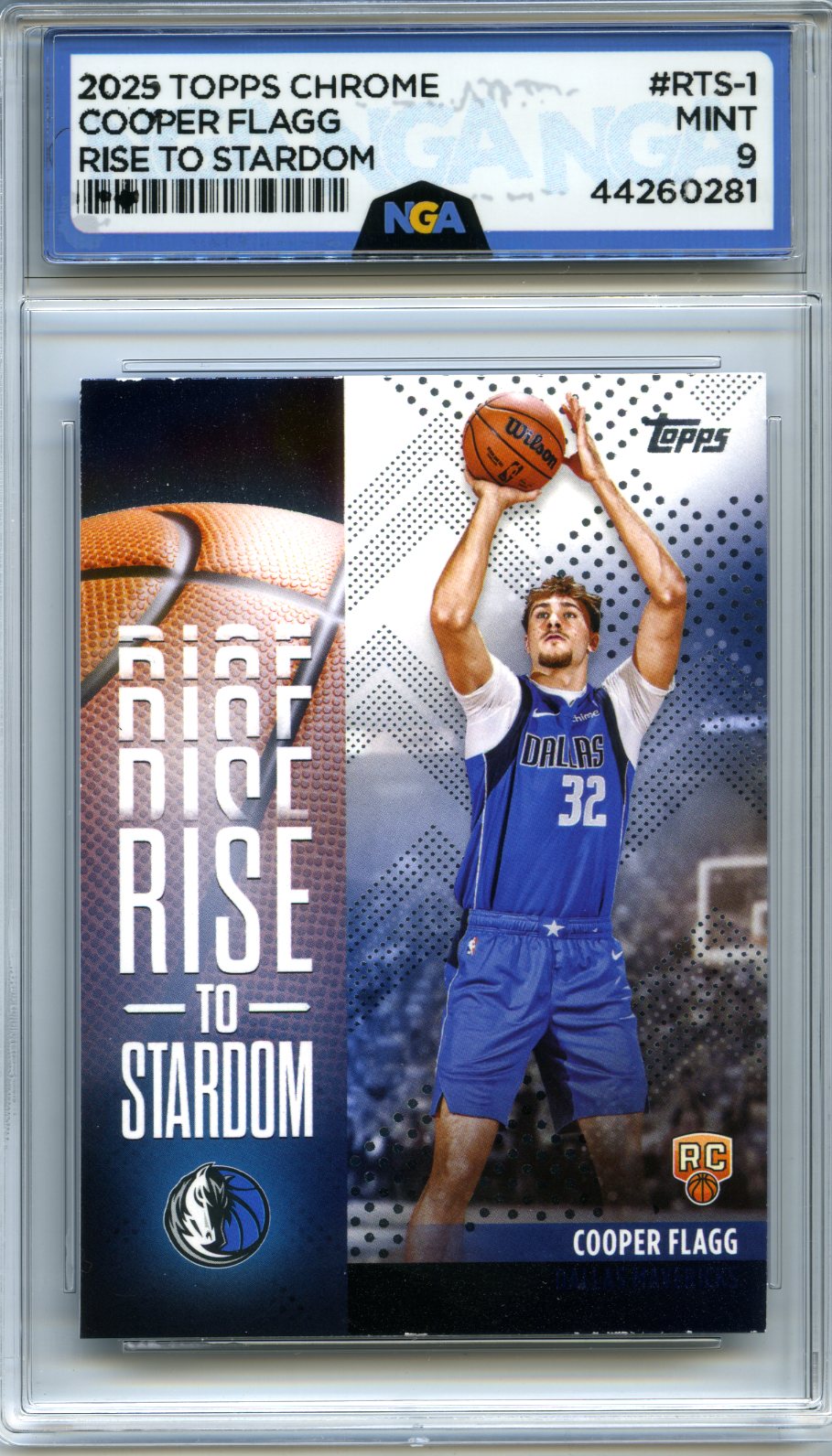 2025-26 Topps #RTS-1 Cooper Flagg Rise to Stardom NGA 9