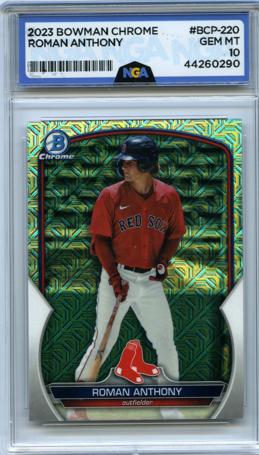 2023 Bowman Chrome #BCP-220 Roman Anthony Prospects Mojo Refractor NGA 10