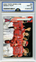 2020 Topps #19 Los Angeles Angels Celebration of the Decades NGA 10