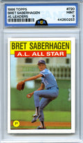 1986 Topps #720 Bret Saberhagen NGA 9