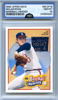 1991 Upper Deck #12 Nolan Ryan Baseball Heroes: Nolan Ryan NGA 10