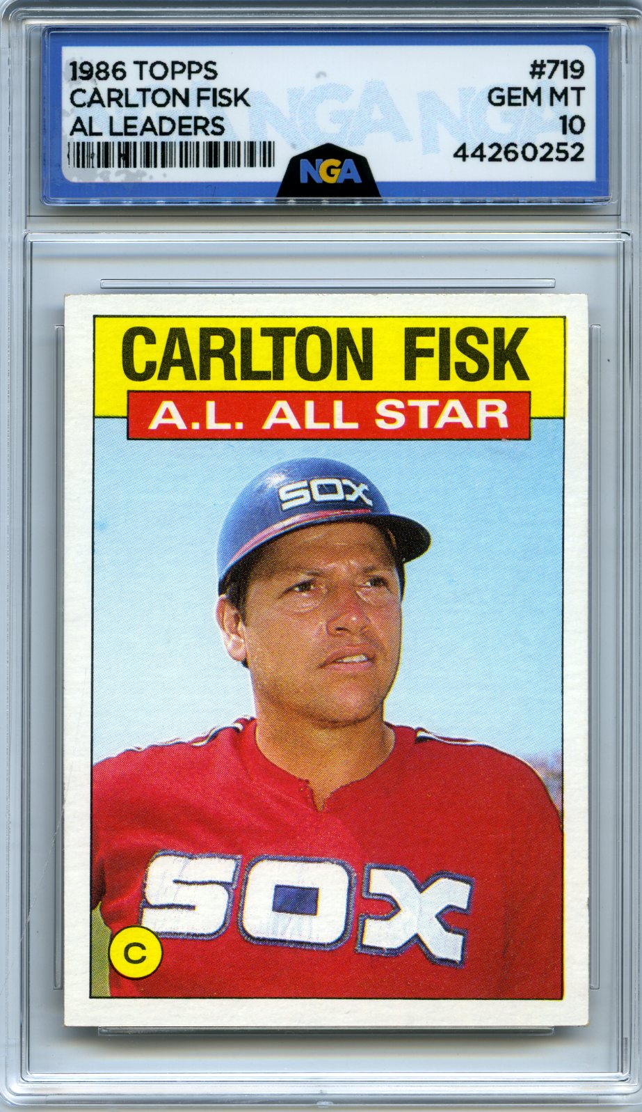 1986 Topps #719 Carlton Fisk NGA 10