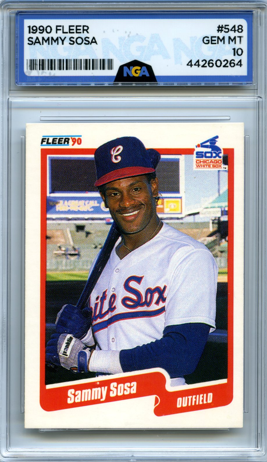 1990 Fleer Canadian #548 Sammy Sosa NGA 10