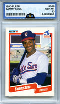 1990 Fleer Canadian #548 Sammy Sosa NGA 10