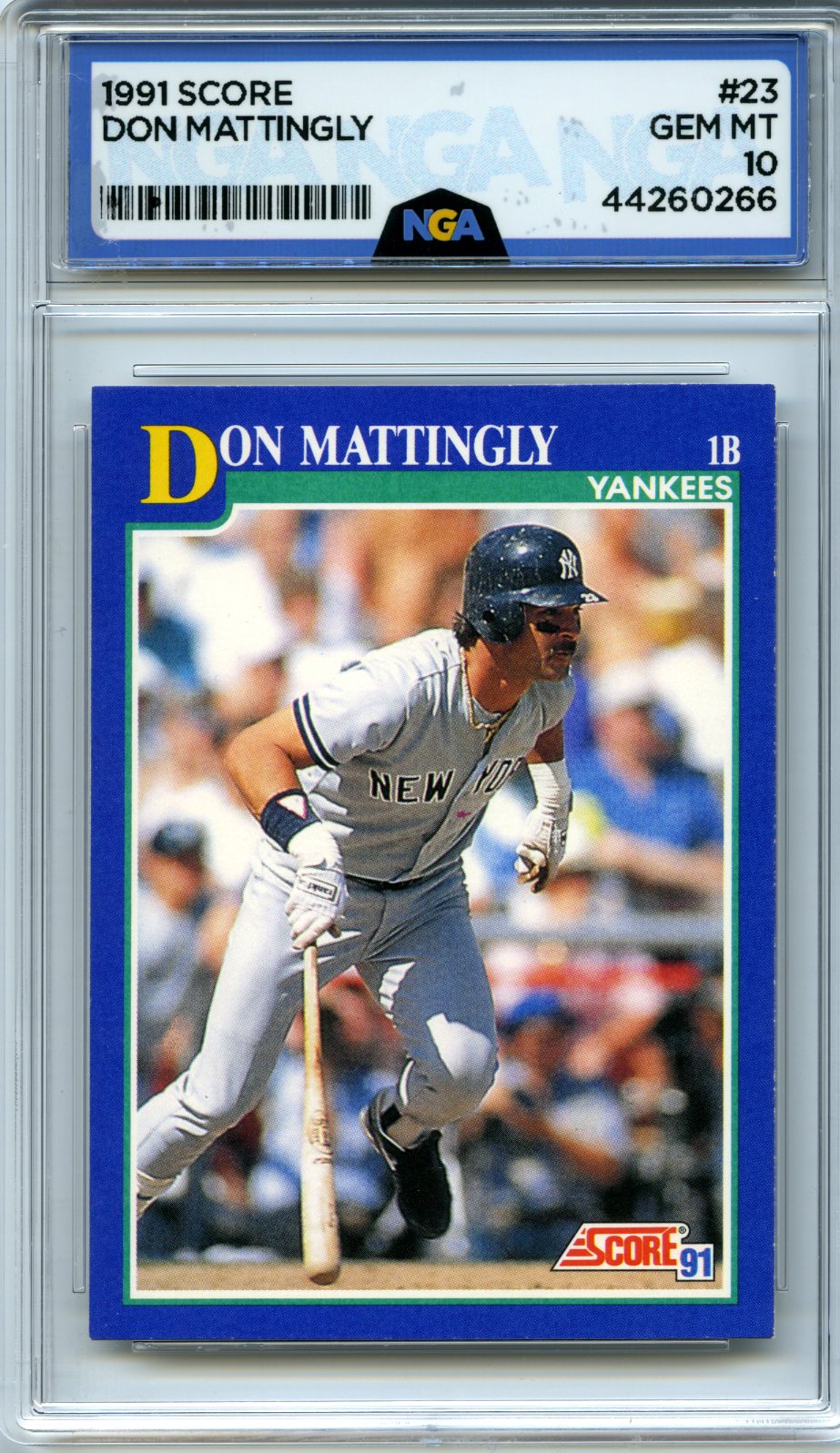1991 Score #23 Don Mattingly NGA 10