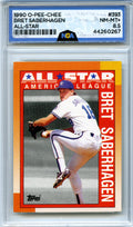 1990 Topps #393 Bret Saberhagen NGA 8.5