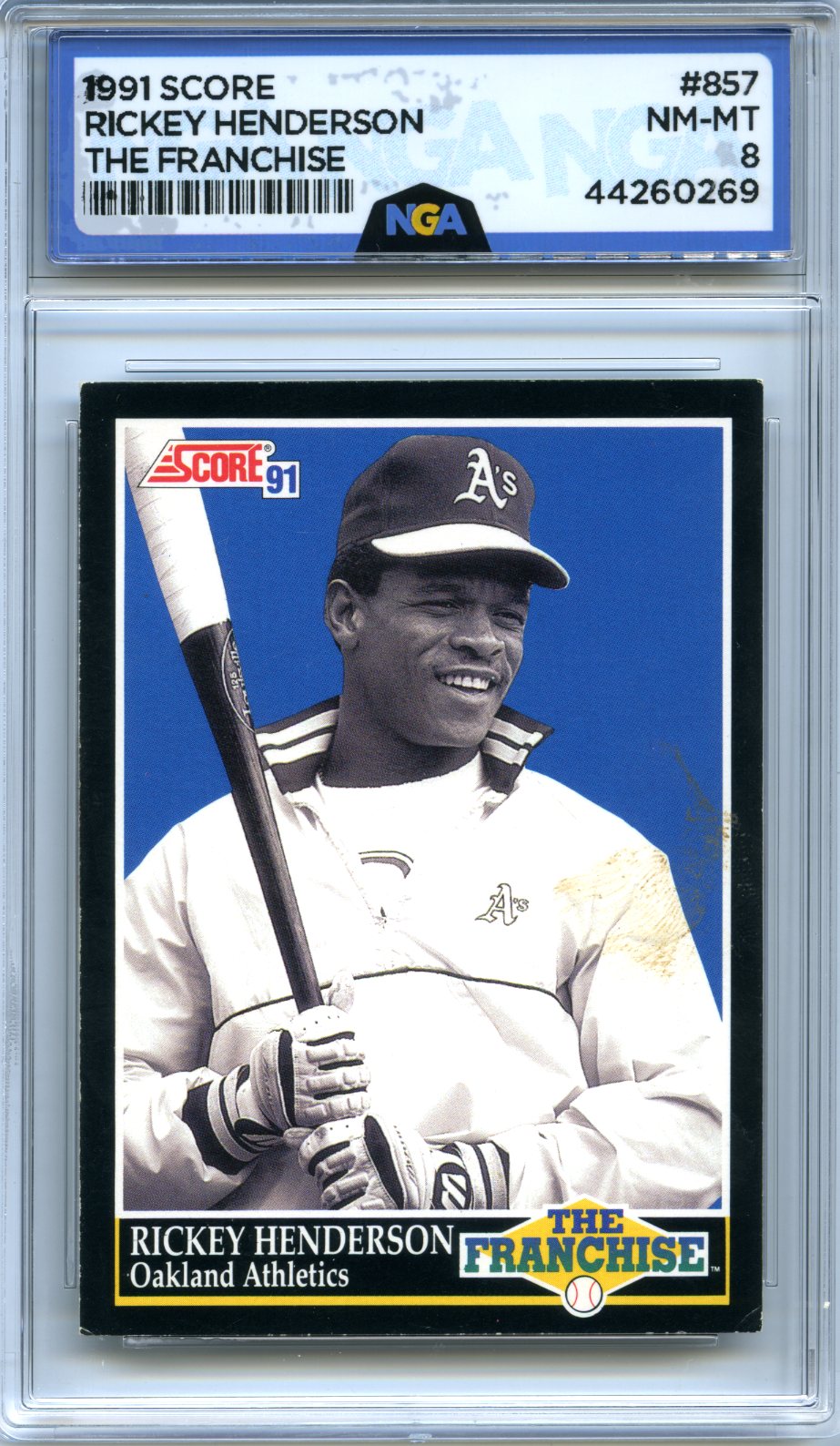 1991 Score #857 Rickey Henderson NGA 8