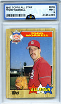 1987 Topps #605 Todd Worrell NGA 9