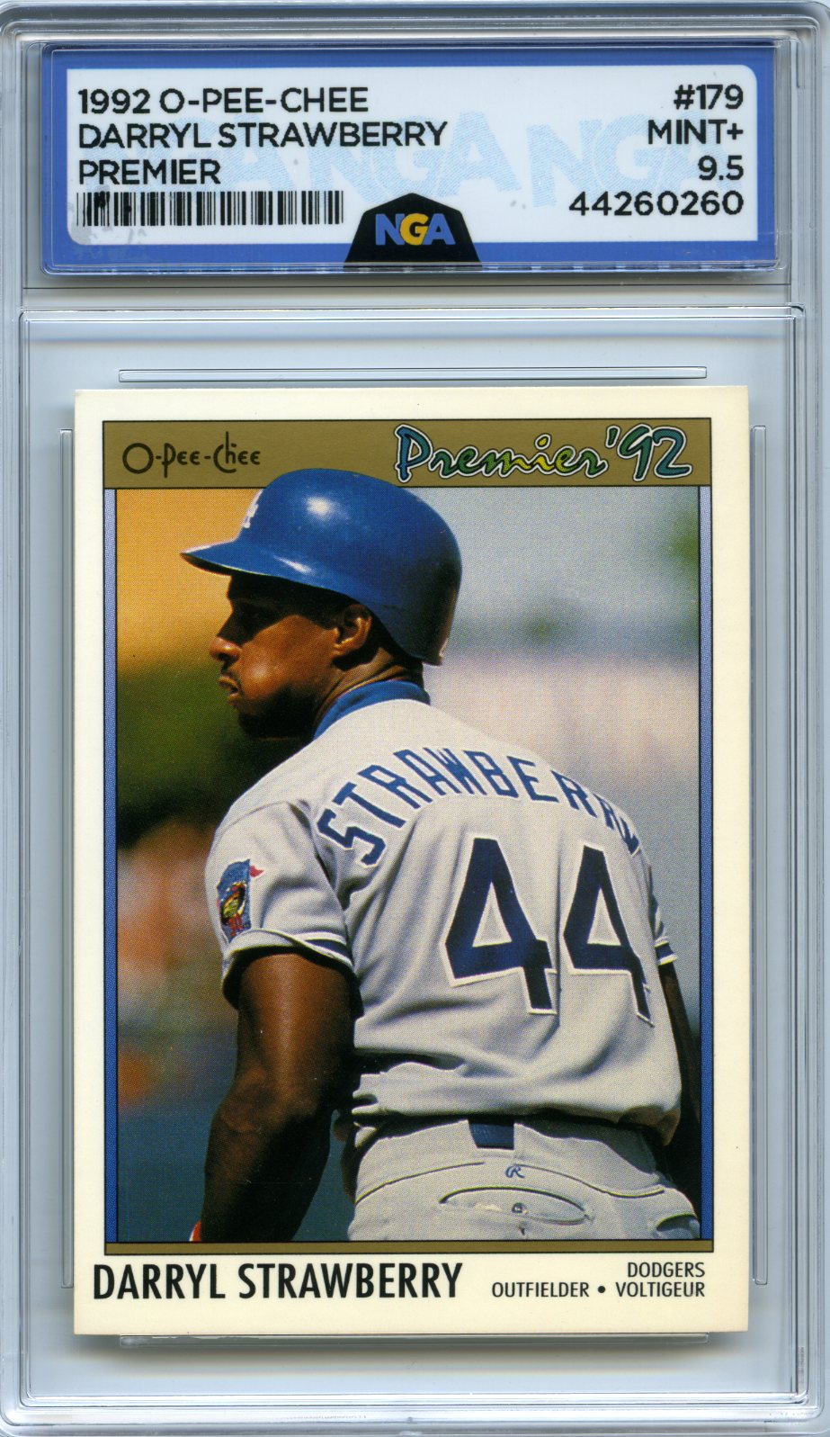 1992 O-Pee-Chee Premier #179 Darryl Strawberry NGA 9.5