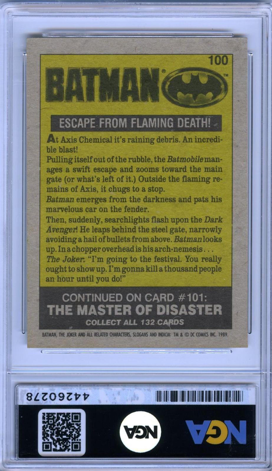 1989 Regina Batman #100 Escape from Flaming Death! NGA 9