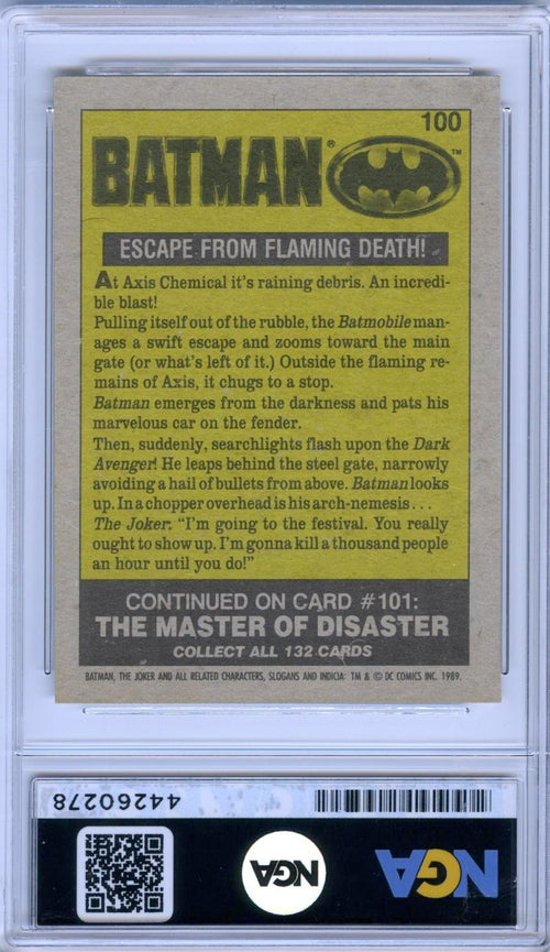 1989 Regina Batman #100 Escape from Flaming Death! NGA 9