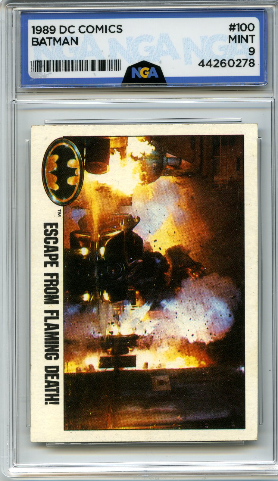 1989 Regina Batman #100 Escape from Flaming Death! NGA 9