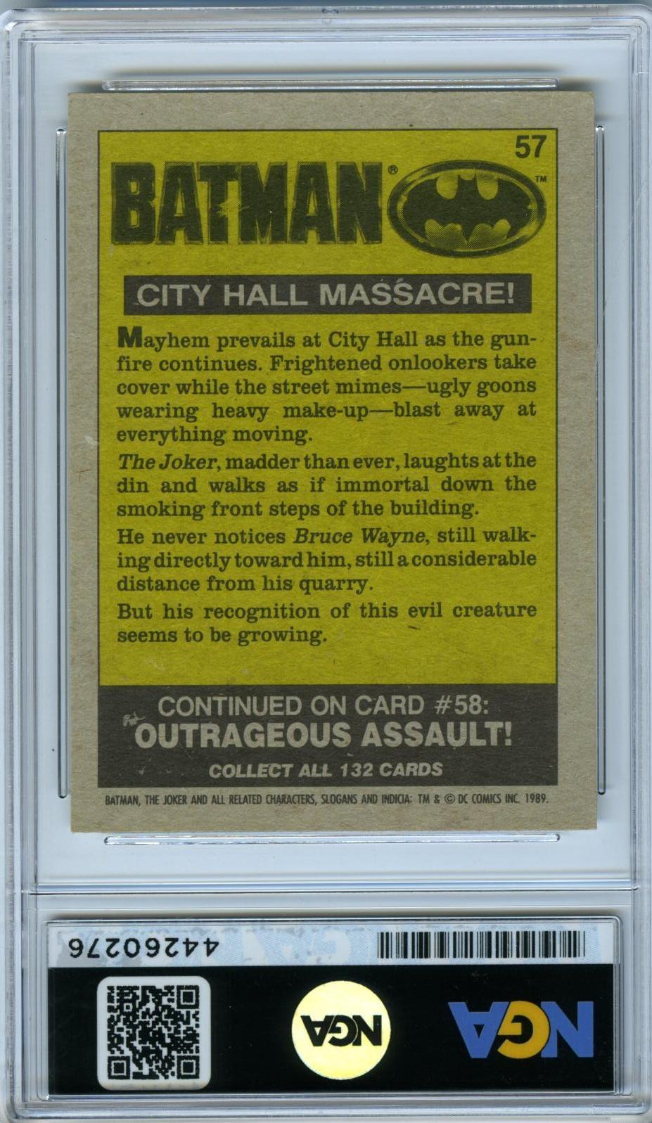 1989 Regina Batman #57 City Hall Massacre! NGA 9.5