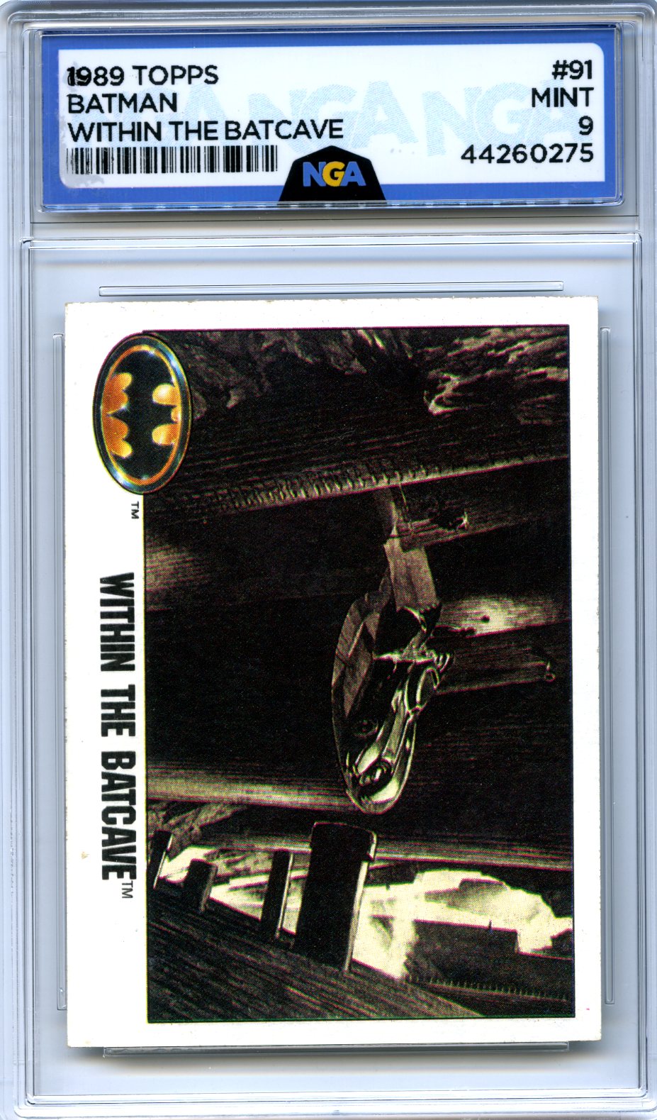 1989 Topps Batman #91 Within the Batcave Collector's Edition (Tiffany) NGA 9