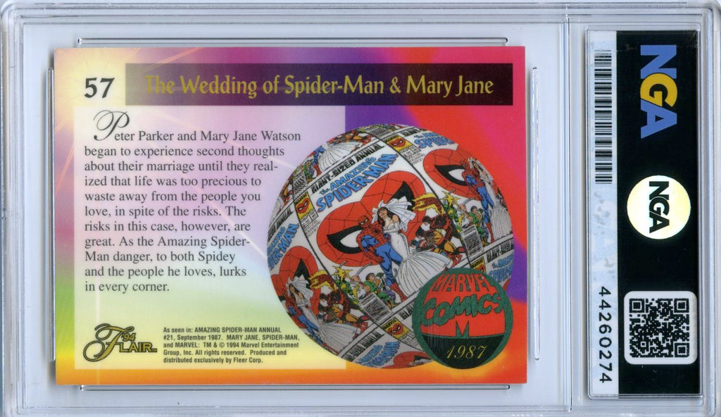 1994 Flair Marvel Annual #57 The Wedding NGA 8.5