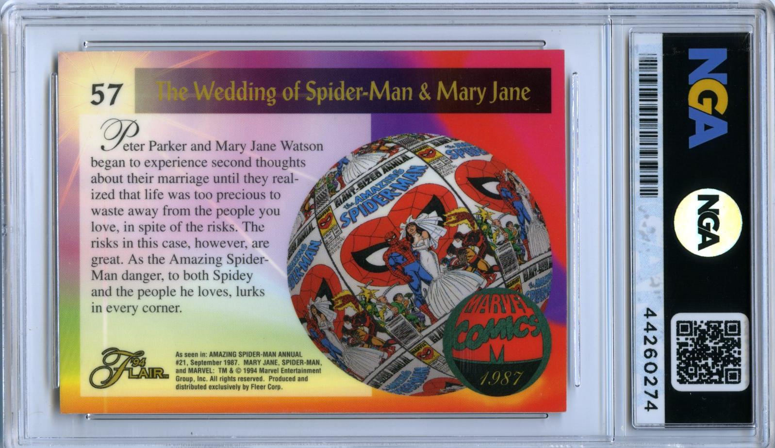 1994 Flair Marvel Annual #57 The Wedding NGA 8.5