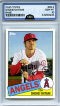 2020 Topps #85-2 Shohei Ohtani 1985 Topps Baseball 35th Anniversary NGA 10