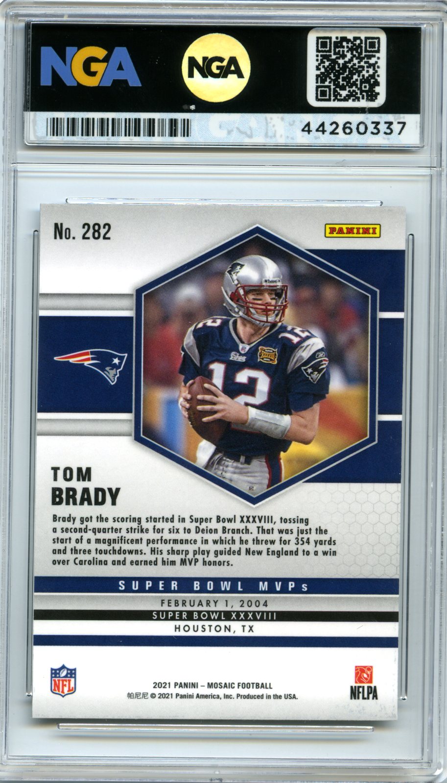 2021 Panini Mosaic #282 Tom Brady NGA 10