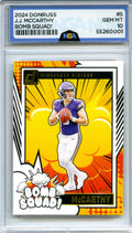 2024 Donruss #5 J.J. McCarthy Bomb Squad NGA 10