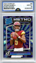 2024 Donruss #11 Jayden Daniels Rated Rookies Retro NGA 10