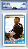 1988 Topps #327 Bo Jackson NGA 10