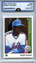 1989 Upper Deck #565 Dwight Gooden NGA 10