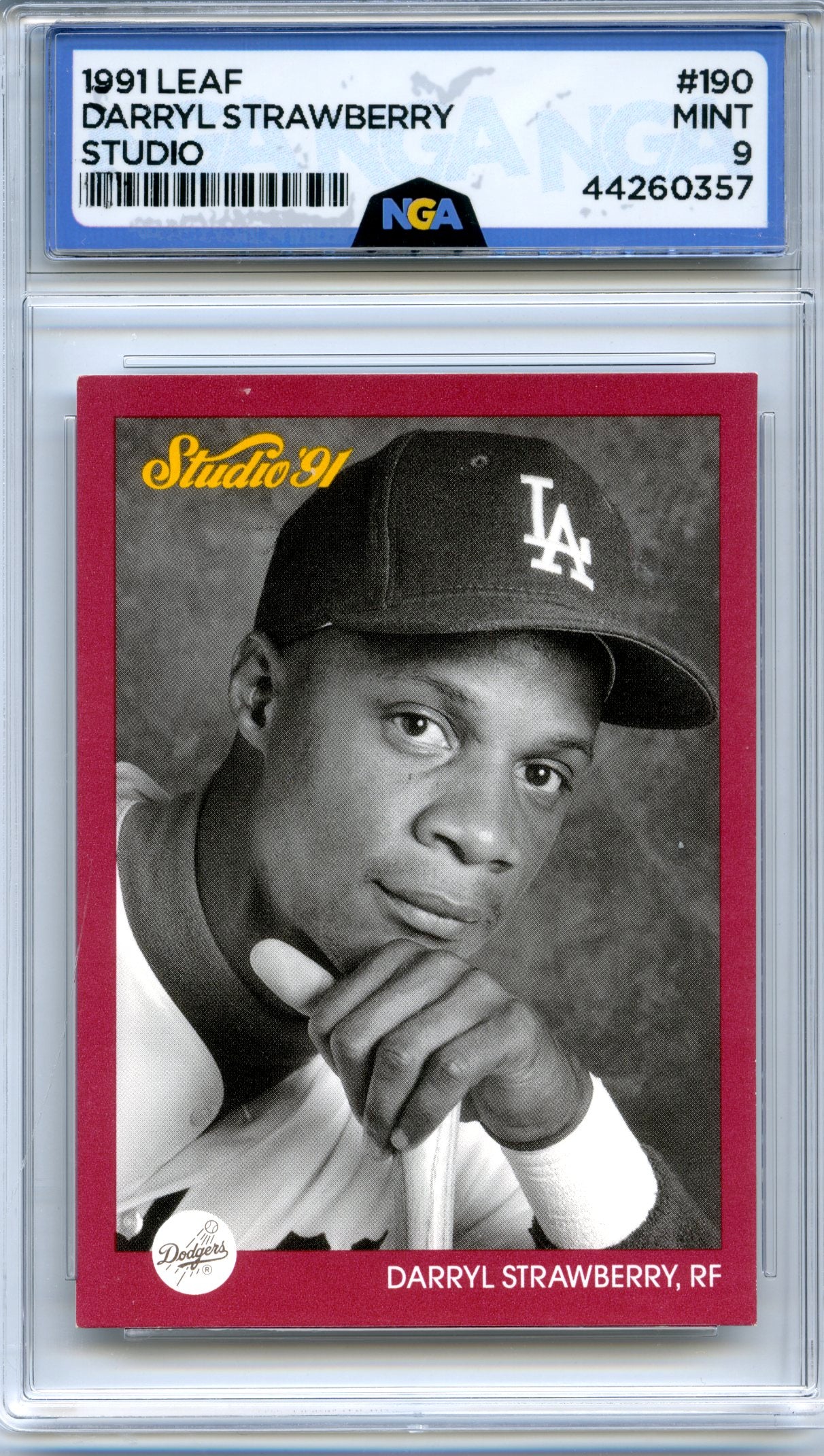 1991 Studio #190 Darryl Strawberry NGA 9