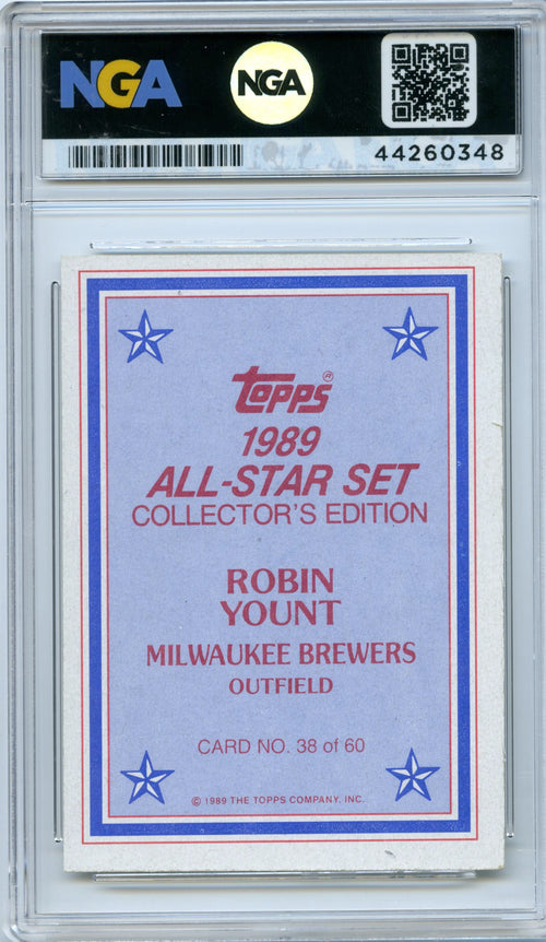 1989 Topps #38 Robin Yount 1989 All-Star Set  NGA 8.5