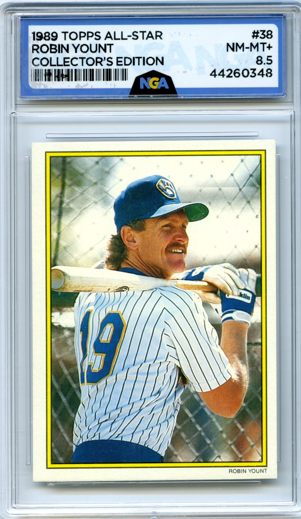 1989 Topps #38 Robin Yount 1989 All-Star Set  NGA 8.5
