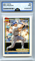 1991 Topps Cracker Jack Series One #2 Paul Molitor NGA 9