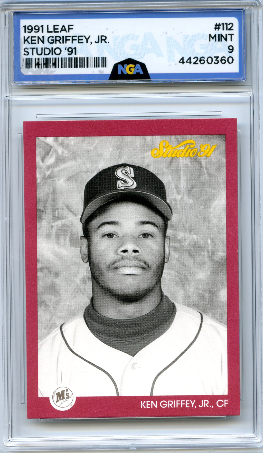 1991 Studio #112 Ken Griffey, Jr. NGA 9