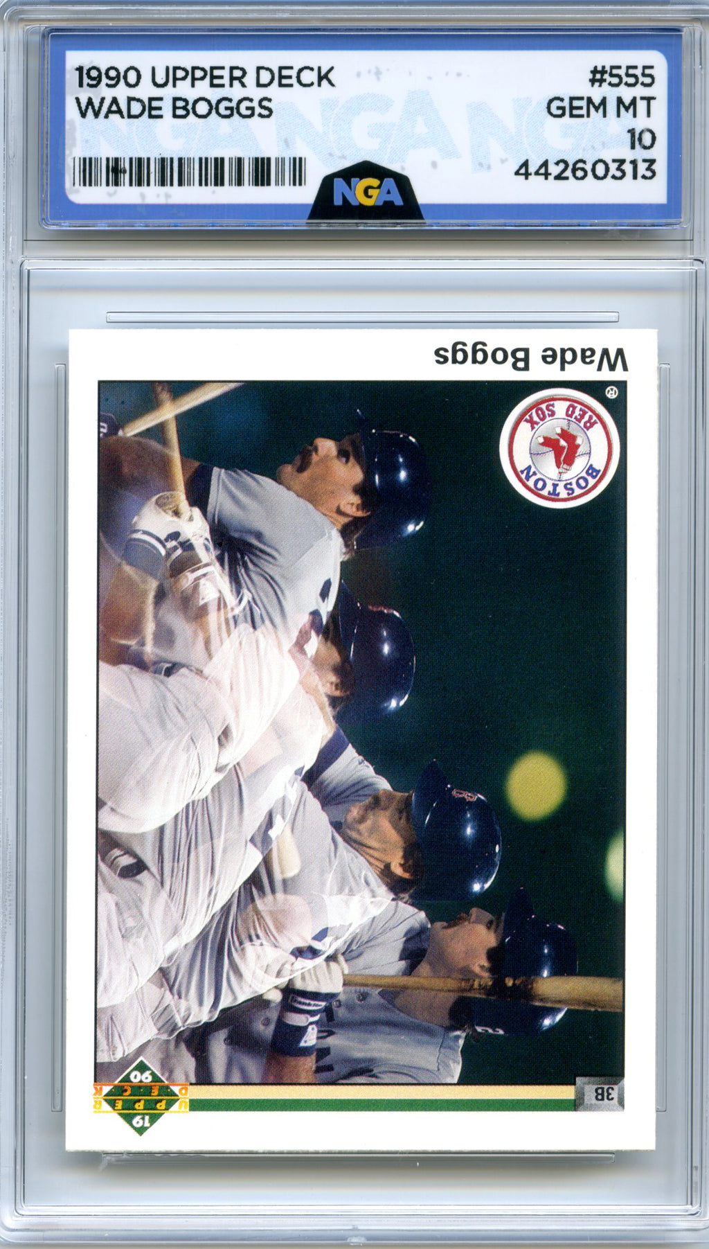 1990 Upper Deck #555 Wade Boggs NGA 10