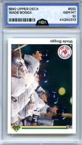 1990 Upper Deck #555 Wade Boggs NGA 10